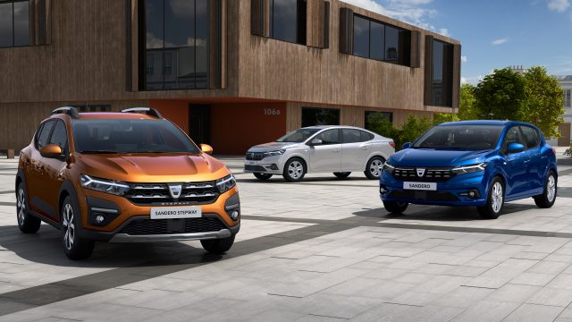 Dacia Sandero, Dacia Sander Stepway en Dacia Logan overzichtsfoto
